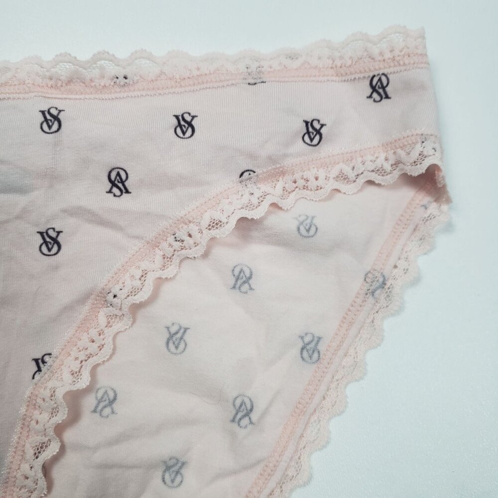 Victoria's Secret The Lacie Lace-Waist Bikini Panty Women's Medium VS Pink Print - Picture 14 of 16
